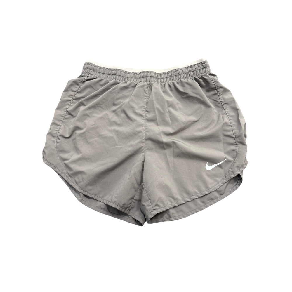 Nike Dri-FIT Womens Gray Running Athletic Shorts Small Elastic Waist Pocket